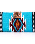 American Darling Jewelry Case Hand Tooled Saddle Blanket Genuine Leather Women Bag Western Handbag Purse
