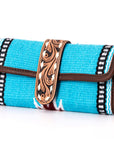 American Darling Jewelry Case Hand Tooled Saddle Blanket Genuine Leather Women Bag Western Handbag Purse