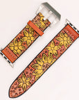 American Darling Floral Hand Tooled I watch Men Women Genuine Leather