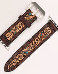 American Darling Floral Hand Tooled I watch Men Women Genuine Leather