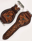 American Darling Floral Hand Tooled I watch Men Women Genuine Leather