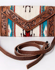 American Darling Hand Tooled Saddle Blanket Genuine Leather Women Bag Western Handbag Purse