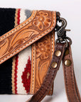 American Darling Hand Tooled Saddle Blanket Genuine Leather Women Bag Western Handbag Purse