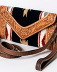 American Darling Hand Tooled Saddle Blanket Genuine Leather Women Bag Western Handbag Purse