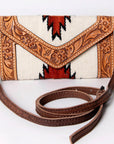 American Darling Hand Tooled Saddle Blanket Genuine Leather Women Bag Western Handbag Purse