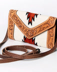 American Darling Hand Tooled Saddle Blanket Genuine Leather Women Bag Western Handbag Purse
