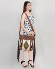 American Darling ADBGZ666 Signature Crossbody Hand Tooled Saddle Blanket Genuine Leather Women Bag Western Handbag Purse