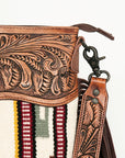 American Darling ADBGZ666 Signature Crossbody Hand Tooled Saddle Blanket Genuine Leather Women Bag Western Handbag Purse