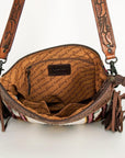 American Darling ADBGZ666 Signature Crossbody Hand Tooled Saddle Blanket Genuine Leather Women Bag Western Handbag Purse