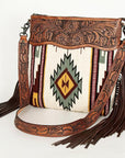 American Darling ADBGZ666 Signature Crossbody Hand Tooled Saddle Blanket Genuine Leather Women Bag Western Handbag Purse