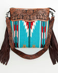 American Darling ADBGZ689 Signature Crossbody Hand Tooled Saddle Blanket Genuine Leather Women Bag Western Handbag Purse