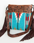 American Darling ADBGZ689 Signature Crossbody Hand Tooled Saddle Blanket Genuine Leather Women Bag Western Handbag Purse
