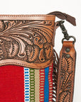 American Darling ADBGZ669 Signature Crossbody Hand Tooled Saddle Blanket Genuine Leather Women Bag Western Handbag Purse