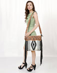 American Darling ADBGZ673 Signature Crossbody Hand Tooled Saddle Blanket Genuine Leather Women Bag Western Handbag Purse