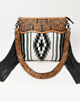 American Darling ADBGZ673 Signature Crossbody Hand Tooled Saddle Blanket Genuine Leather Women Bag Western Handbag Purse