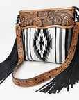American Darling ADBGZ673 Signature Crossbody Hand Tooled Saddle Blanket Genuine Leather Women Bag Western Handbag Purse