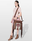 American Darling ADBGZ675 Signature Crossbody Hand Tooled Saddle Blanket Genuine Leather Women Bag Western Handbag Purse
