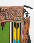 American Darling ADBGZ676 Signature Crossbody Hand Tooled Saddle Blanket Genuine Leather Women Bag Western Handbag Purse