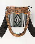 American Darling ADBGZ684 Signature Crossbody Hand Tooled Saddle Blanket Genuine Leather Women Bag Western Handbag Purse