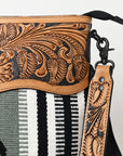 American Darling ADBGZ684 Signature Crossbody Hand Tooled Saddle Blanket Genuine Leather Women Bag Western Handbag Purse
