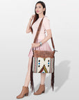 American Darling ADBGZ685 Signature Crossbody Hand Tooled Saddle Blanket Genuine Leather Women Bag Western Handbag Purse