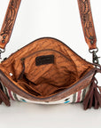 American Darling ADBGZ685 Signature Crossbody Hand Tooled Saddle Blanket Genuine Leather Women Bag Western Handbag Purse