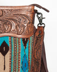 American Darling ADBGZ687 Signature Crossbody Hand Tooled Saddle Blanket Genuine Leather Women Bag Western Handbag Purse