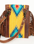 American Darling Hair On Genuine Leather Women Bag Western Handbag Purse