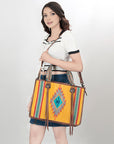 American Darling ADBG1033A Tote Saddle Blanket Genuine Leather women bag western handbag purse