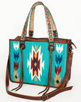 American Darling ADBG1033A Tote Saddle Blanket Genuine Leather women bag western handbag purse