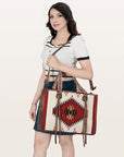 American Darling ADBG1033A Tote Saddle Blanket Genuine Leather women bag western handbag purse