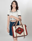 American Darling ADBG1033A Tote Saddle Blanket Genuine Leather women bag western handbag purse