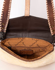 American Darling ADBG1037 Small Crossbody Hand Tooled Hair-On Genuine Leather Women Bag Western Handbag Purse