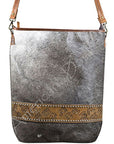 American Darling Messenger Hand Tooled Hair On Genuine Leather Women Bag Western Handbag Purse