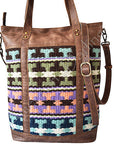 American Darling ADBG276 Tote Saddle Blanket Genuine Leather Women Bag Western Handbag Purse