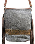 American Darling Messenger Hand Tooled Hair On Genuine Leather Women Bag Western Handbag Purse