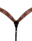 HILASON W. H. Floral Concho Headstall Breast Collar American Leather