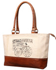 OHLAY KB460 TOTE Upcycled Canvas Genuine Leather women bag western handbag purse
