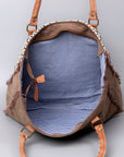 OHLAY WEEKENDER Upcycled Wool Upcycled Canvas Hair-on Genuine Leather women bag western handbag purse