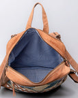 OHLAY KB478 Backpack Upcycled Wool Upcycled Canvas Genuine Leather women bag western handbag purse