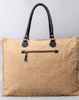 OHLAY KB484 TOTE Upcycled Wool Upcycled Canvas Embossed Genuine Leather women bag western handbag purse