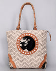 OHLAY KB487 TOTE Upcycled Wool Upcycled Canvas Hair-on Genuine Leather women bag western handbag purse