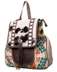 OHLAY KB488 Backpack Upcycled Canvas Hair-On Genuine Leather women bag western handbag purse