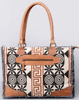 OHLAY KB491 TOTE Upcycled Wool Upcycled Canvas Genuine Leather women bag western handbag purse