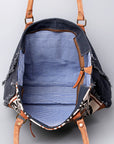 OHLAY KB491 TOTE Upcycled Wool Upcycled Canvas Genuine Leather women bag western handbag purse