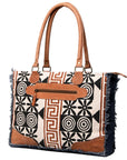 OHLAY KB491 TOTE Upcycled Wool Upcycled Canvas Genuine Leather women bag western handbag purse