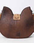 American Darling ADBG1039 Hobo Hand Tooled Crocodile Embossed Genuine Leather Women Bag Western Handbag Purse