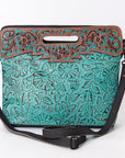 OHLAY SKBG176 Clutch Hand Tooled Embossed Genuine Leather women bag western handbag purse