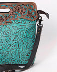 OHLAY SKBG176 Clutch Hand Tooled Embossed Genuine Leather women bag western handbag purse