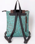 OHLAY KBG187 Backpack Hand Tooled Embossed Hair-On Genuine Leather women bag western handbag purse